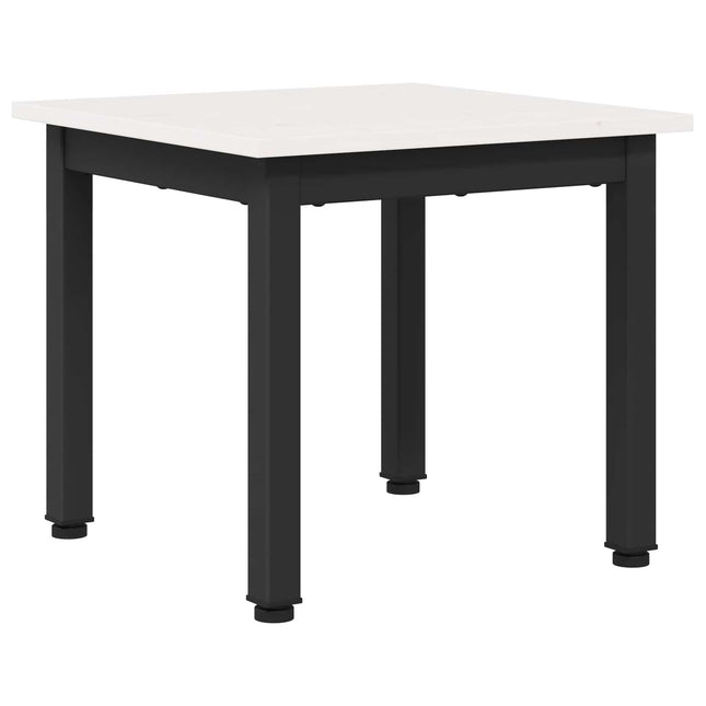 Sofabord Hvid 40 x 40 x 36 cm Massiv fyrretræ