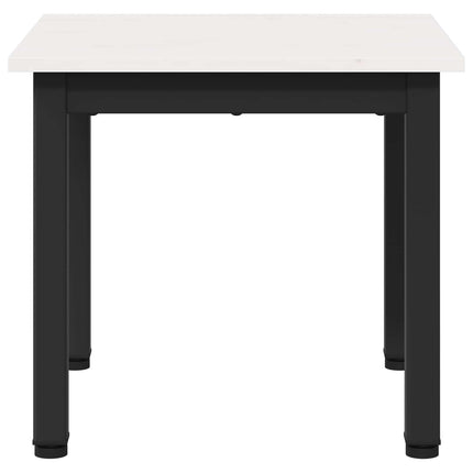 Sofabord Hvid 40 x 40 x 36 cm Massiv fyrretræ