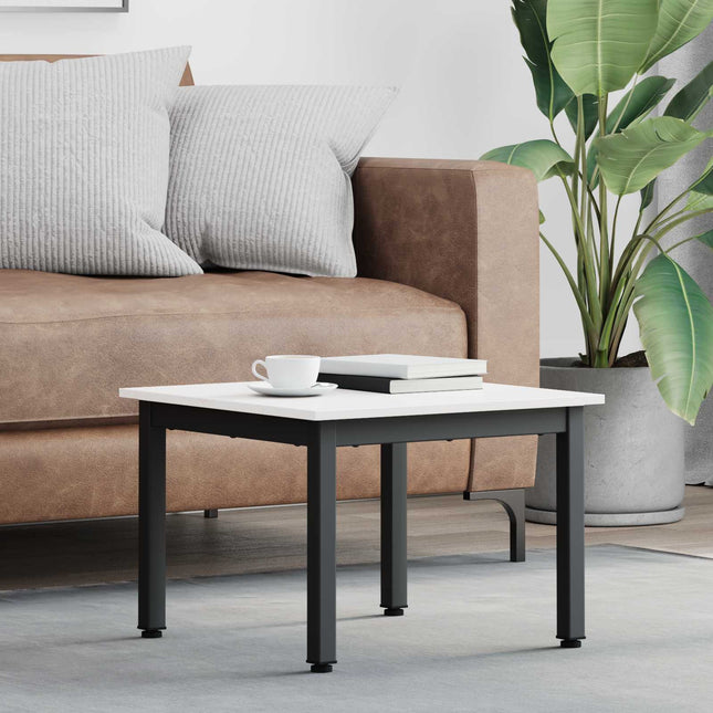 Sofabord Hvid 50 x 50 x 36 cm Massiv fyrretræ