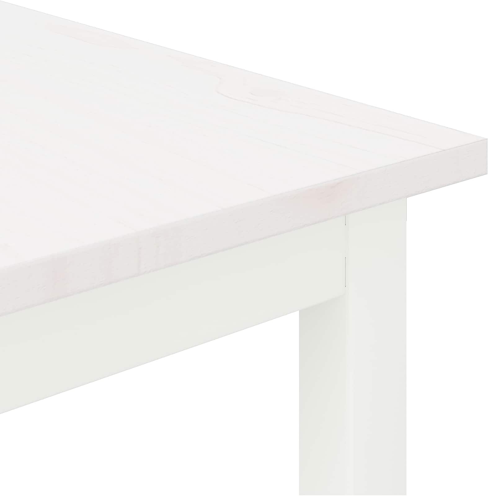 Sofabord Hvid 60 x 30 x 36 cm Massiv fyrretræ