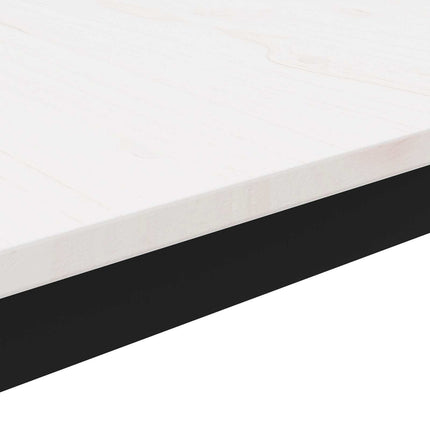 Sofabord Hvid 60 x 60 x 36 cm Massiv fyrretræ