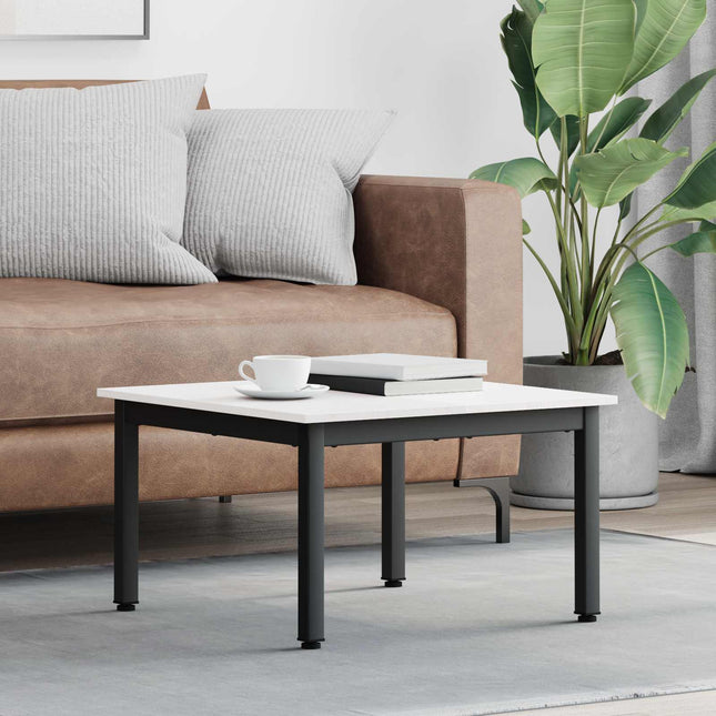 Sofabord Hvid 60 x 60 x 36 cm Massiv fyrretræ