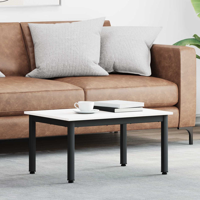 Sofabord Hvid 70 x 50 x 36 cm Massiv fyrretræ