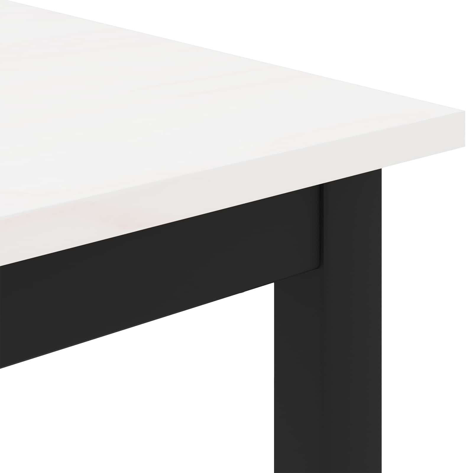 Sofabord Hvid 100 x 50 x 45 cm Massiv fyrretræ
