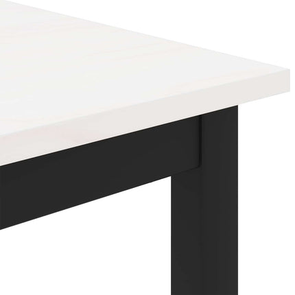 Sofabord Hvid 80 x 80 x 45 cm Massiv fyrretræ