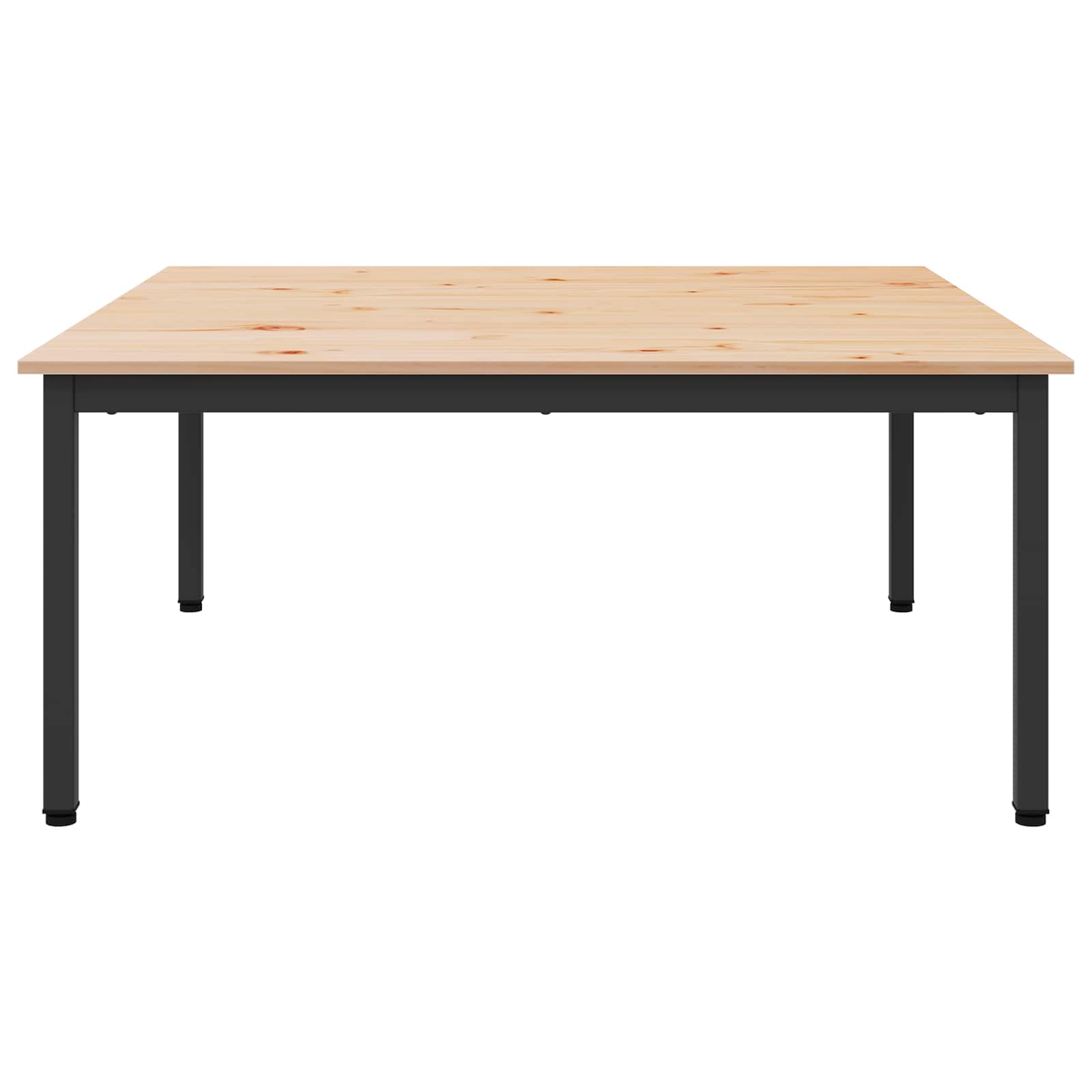 Sofabord Naturfarvet 100 x 100 x 45 cm Massiv fyrretræ