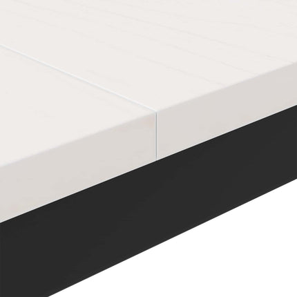 Sofabord Hvid 100 x 100 x 45 cm Massiv fyrretræ