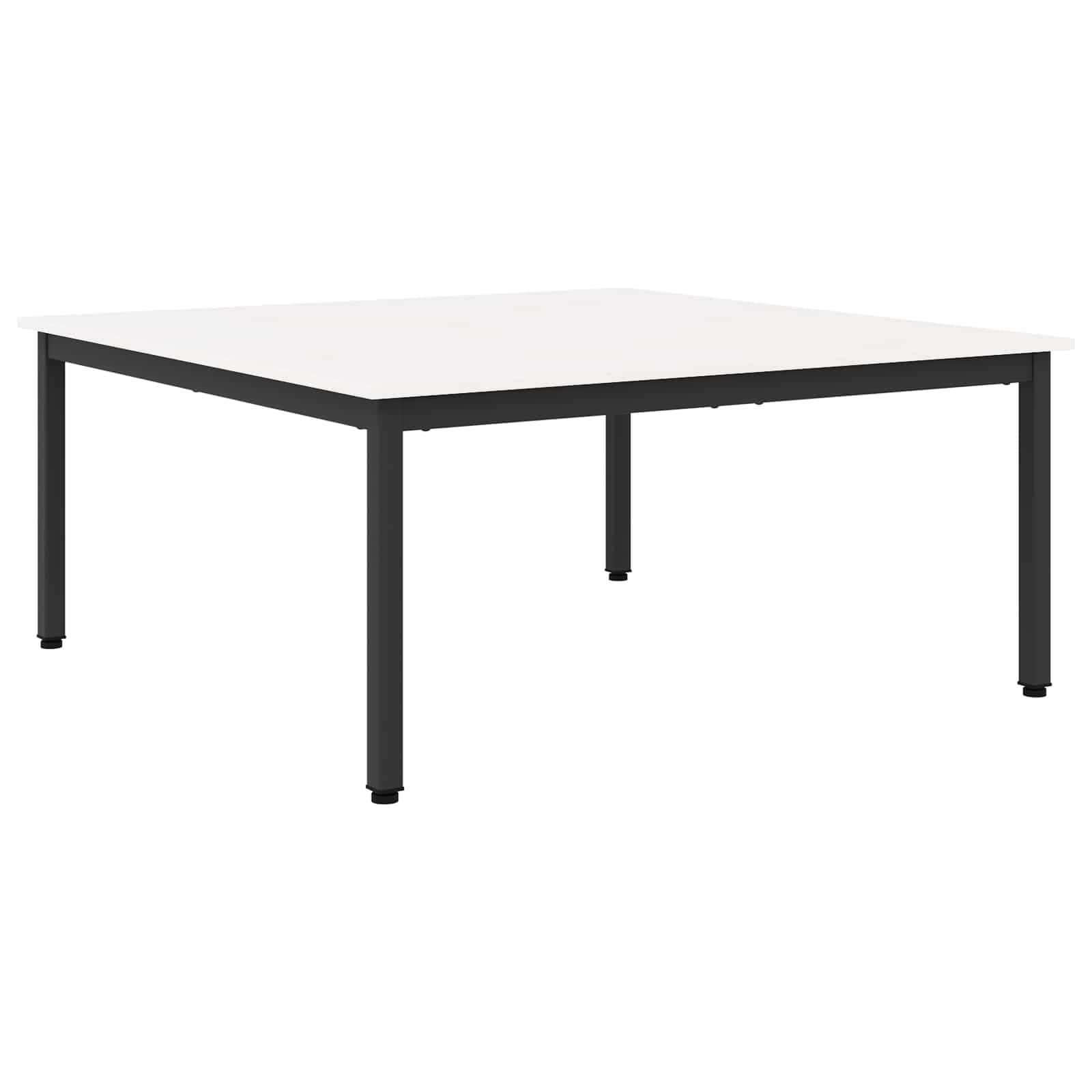 Sofabord Hvid 100 x 100 x 45 cm Massiv fyrretræ