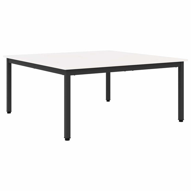 Sofabord Hvid 100 x 100 x 45 cm Massiv fyrretræ
