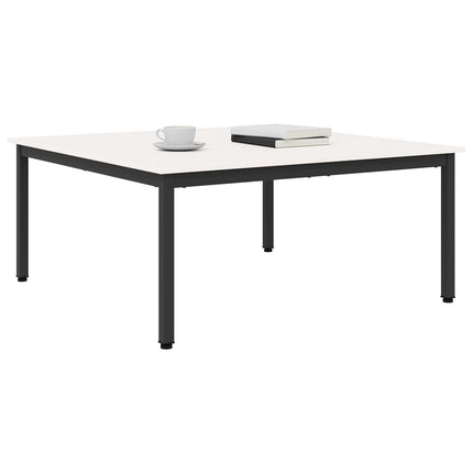 Sofabord Hvid 100 x 100 x 45 cm Massiv fyrretræ