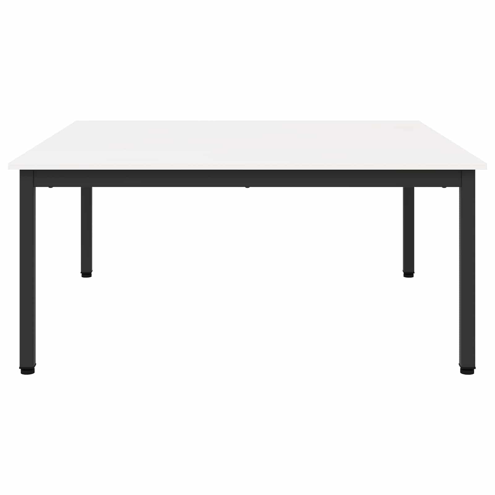 Sofabord Hvid 100 x 100 x 45 cm Massiv fyrretræ