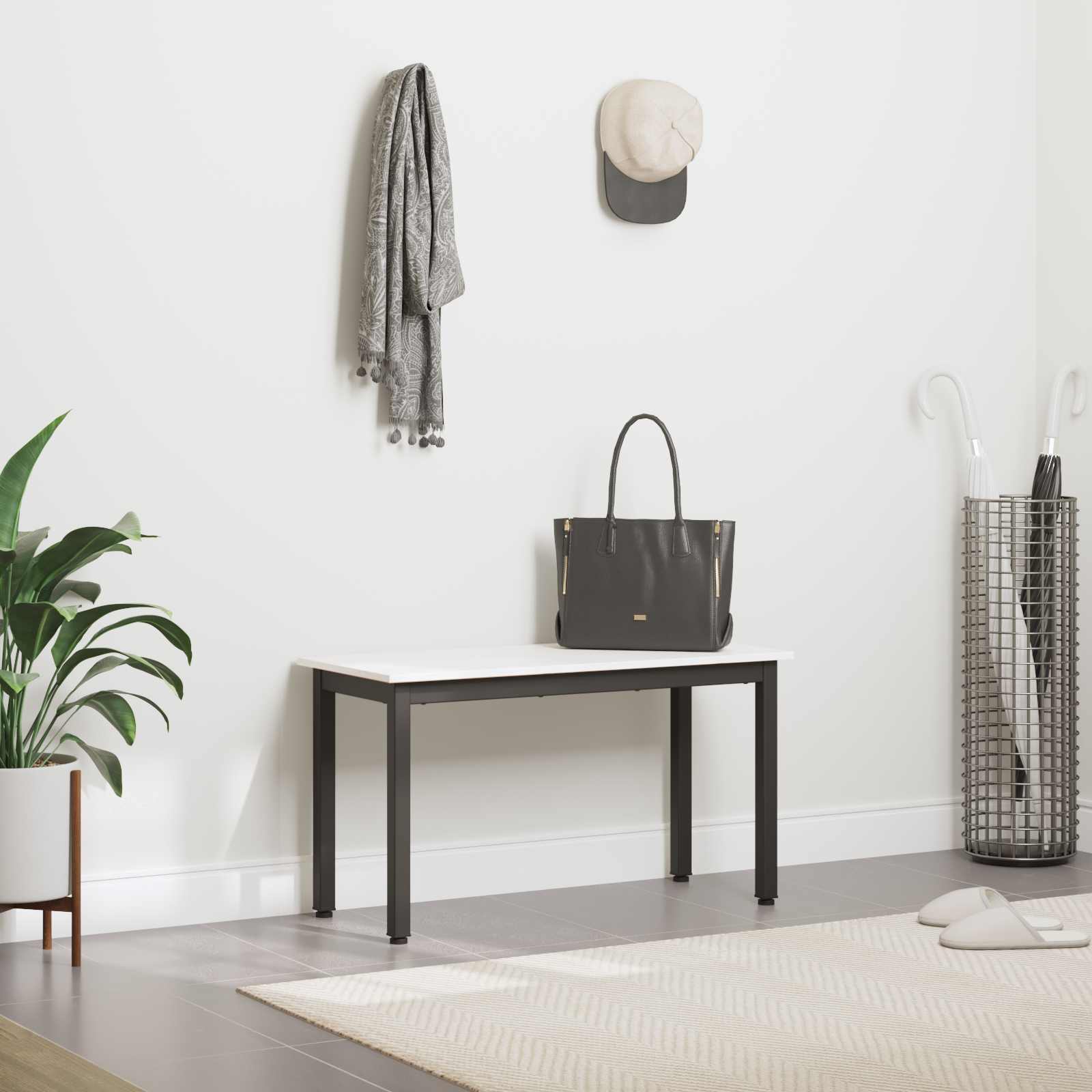 bænk Hvid 80 x 35 x 45 cm Massiv fyrretræ