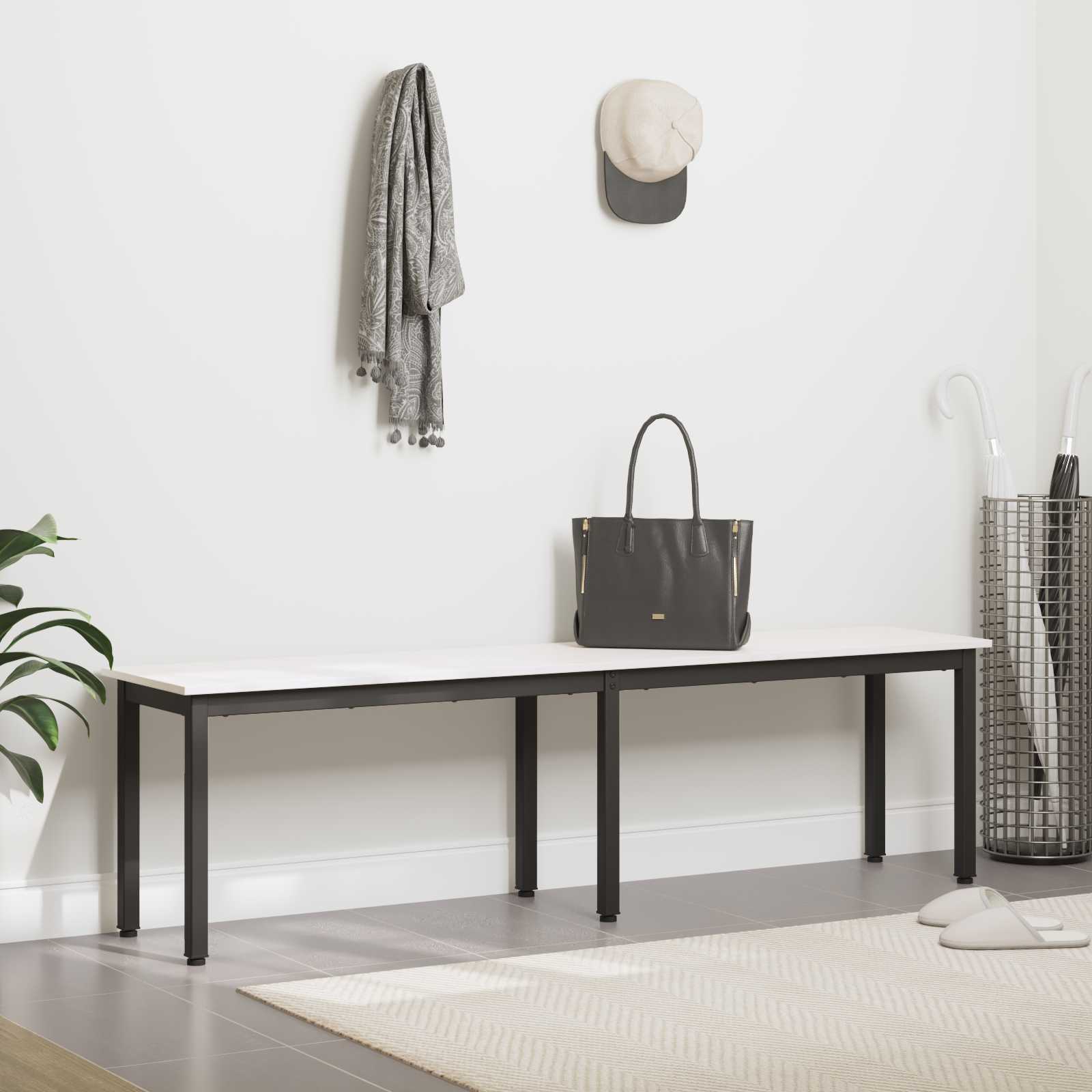 bænk Hvid 160 x 35 x 45 cm Massiv fyrretræ