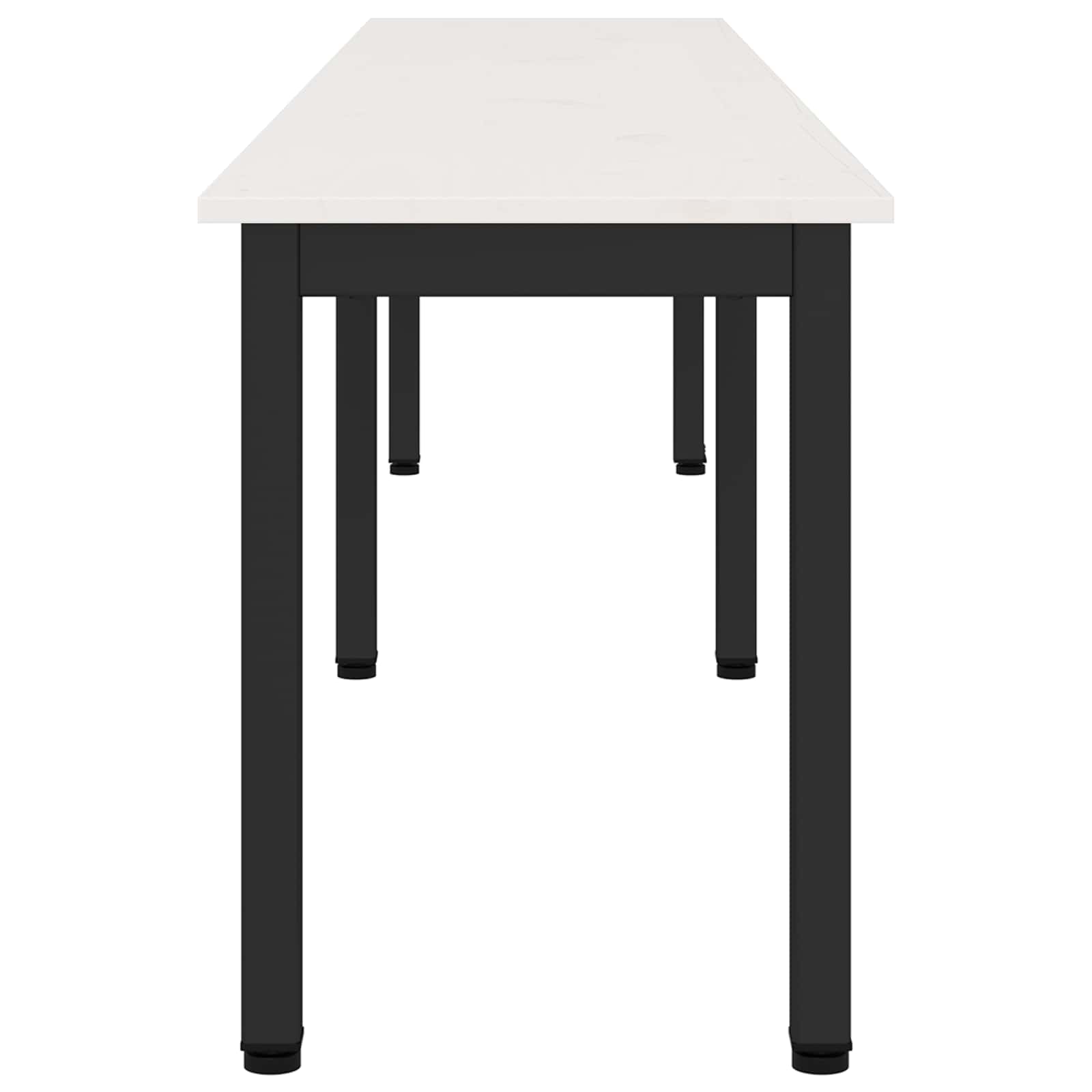 bænk Hvid 200 x 35 x 45 cm Massiv fyrretræ
