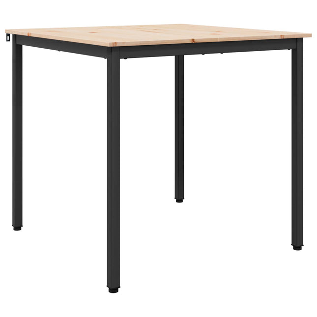 Spisebord Naturfarvet 80 x 80 x 75 cm Massiv fyrretræ