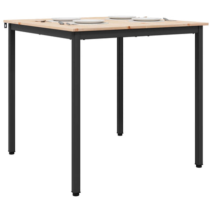 Spisebord Naturfarvet 80 x 80 x 75 cm Massiv fyrretræ