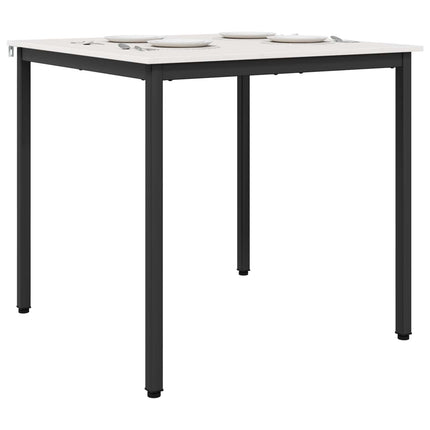 Spisebord Hvid 80 x 80 x 75 cm Massiv fyrretræ