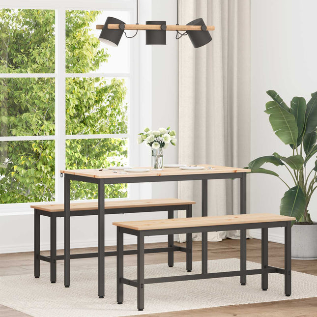 Spisebord Naturfarvet 110 x 55 x 75 cm Massiv fyrretræ