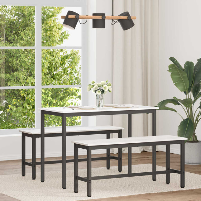 Spisebord Hvid 110 x 55 x 75 cm Massiv fyrretræ
