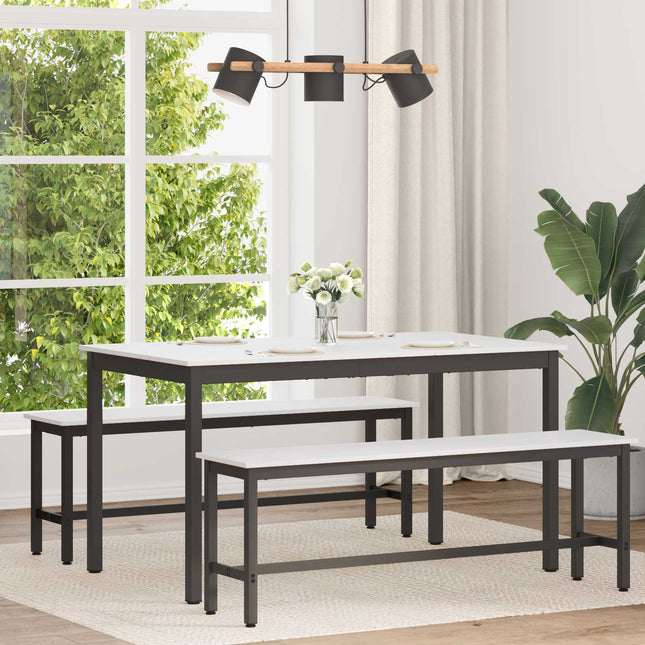 Spisebord Hvid 140 x 80 x 75 cm Massiv fyrretræ