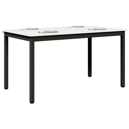 Spisebord Hvid 140 x 80 x 75 cm Massiv fyrretræ