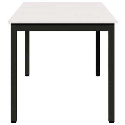 Spisebord Hvid 140 x 80 x 75 cm Massiv fyrretræ