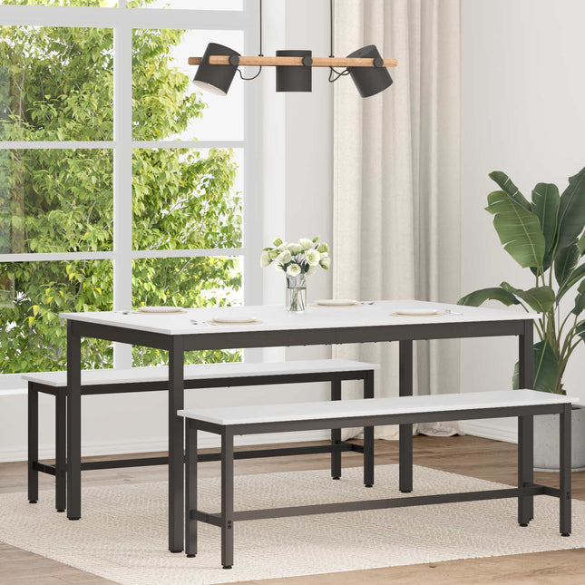 Spisebord Hvid 150 x 90 x 75 cm Massiv fyrretræ
