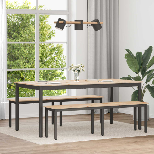 Spisebord Naturfarvet 180 x 90 x 75 cm Massiv fyrretræ