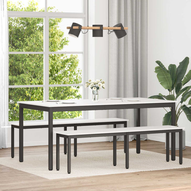 Spisebord Hvid 180 x 90 x 75 cm Massiv fyrretræ