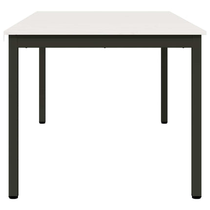 Spisebord Hvid 180 x 90 x 75 cm Massiv fyrretræ