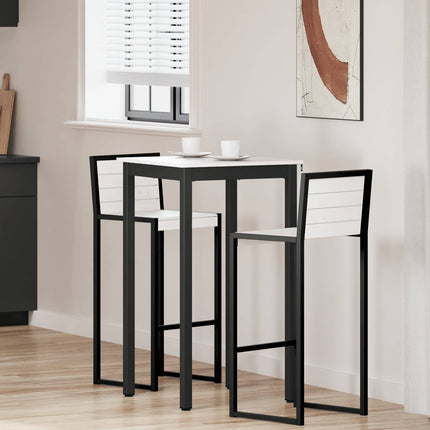 Barbord Hvid 60 x 60 x 105 cm Massiv fyrretræ