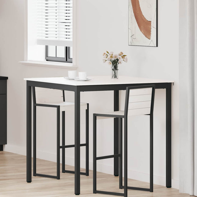 Barbord Hvid 110 x 110 x 105 cm Massiv fyrretræ