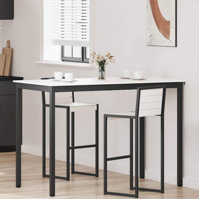 Barbord Hvid 150 x 80 x 105 cm Massiv fyrretræ
