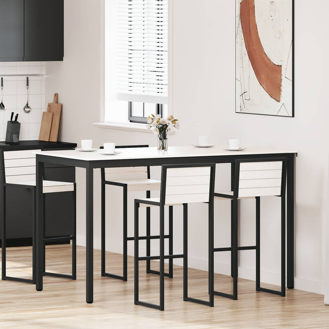 Barbord Hvid 180 x 90 x 105 cm Massiv fyrretræ