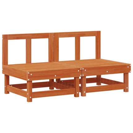 Have Mellem Sofa Massivt fyrretræ VoksBrun