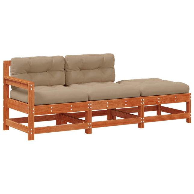 Sektionel sofa enheder med pude Voksbrun 190 x 62 x 70,5cm