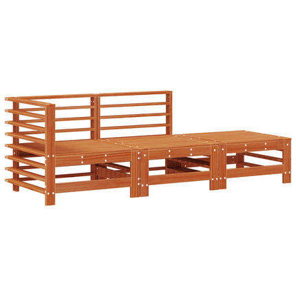Sektionel sofa enheder 3 Stk VoksBrun Massivt fyrretræ
