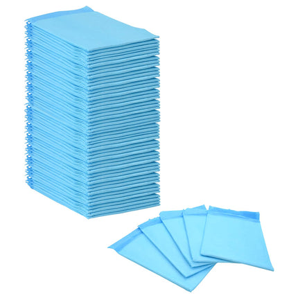Non-vævet stof pet træningspude 50 pcs Blå og Hvid 60 x 60 cm