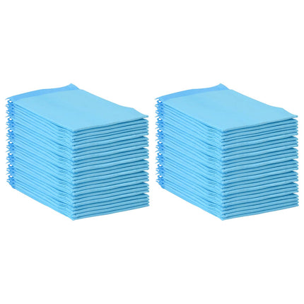 Non-vævet stof pet træningspude 50 pcs Blå og Hvid 60 x 60 cm