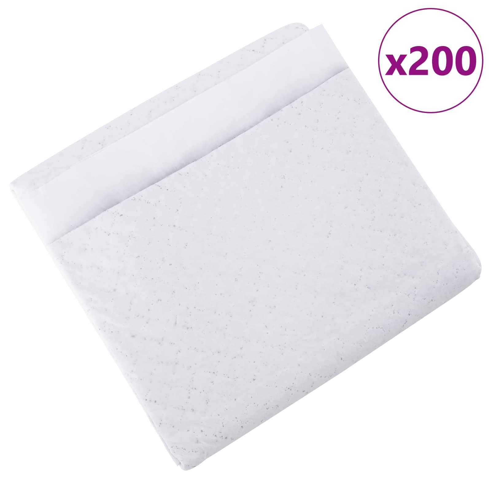 Non-vævet stof pet træningspude 200 pcs Sort og Hvid 60 x 45 cm