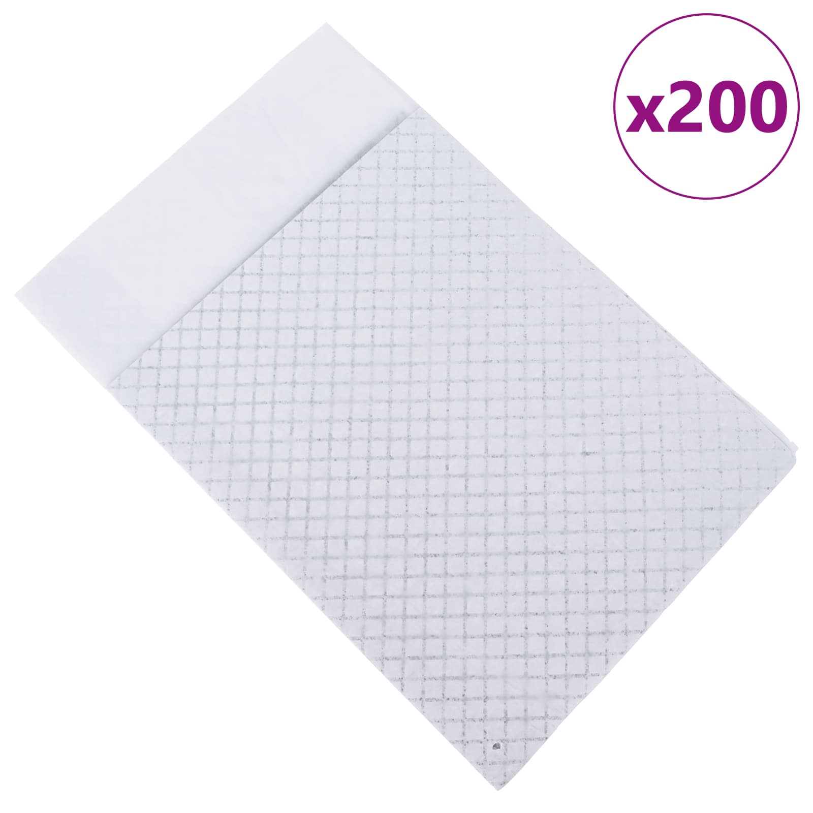 Non-vævet stof pet træningspude 200 pcs Sort og Hvid 90 x 60 cm