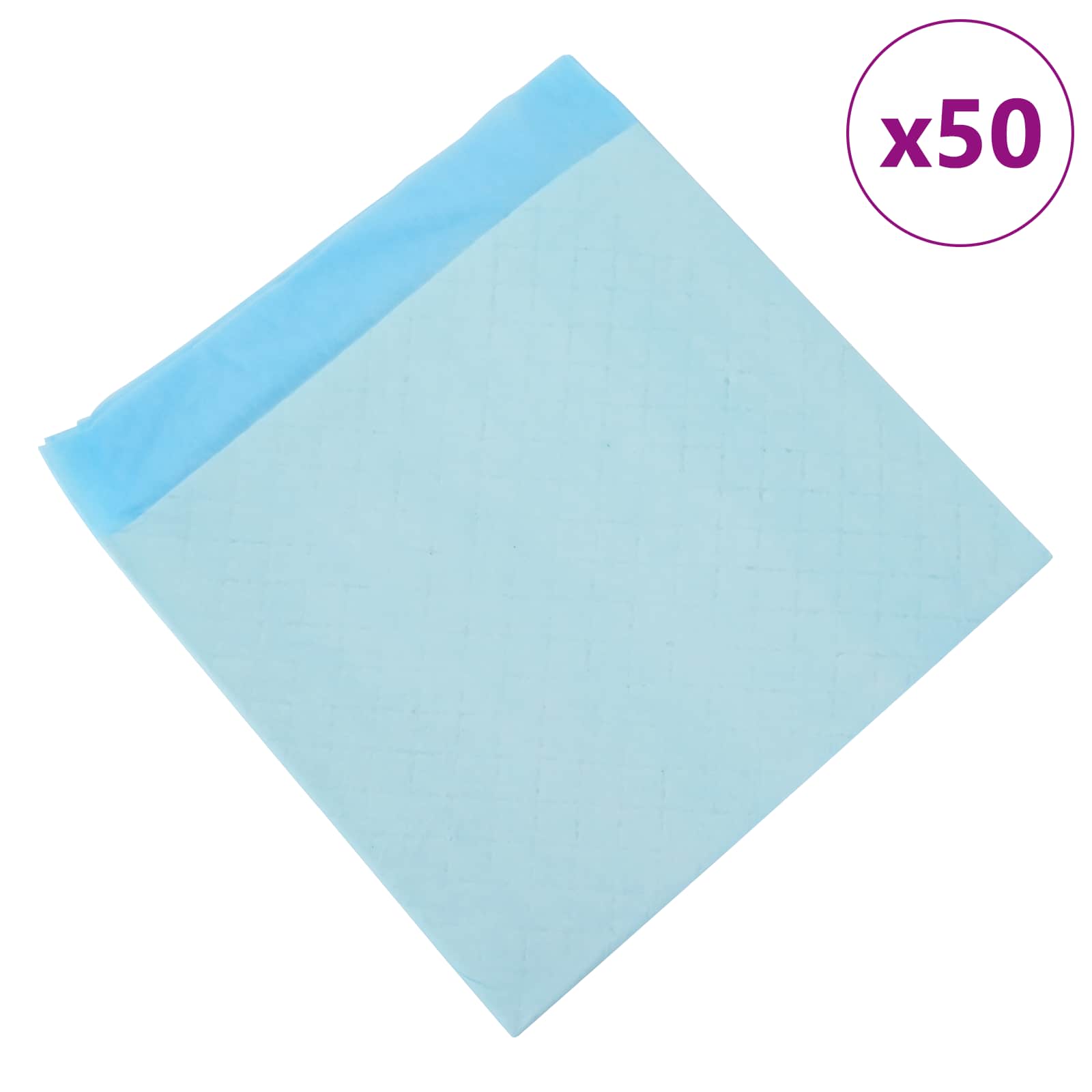 Non-vævet stof pet træningspude 50 pcs Blå og Hvid 45 x 33 cm
