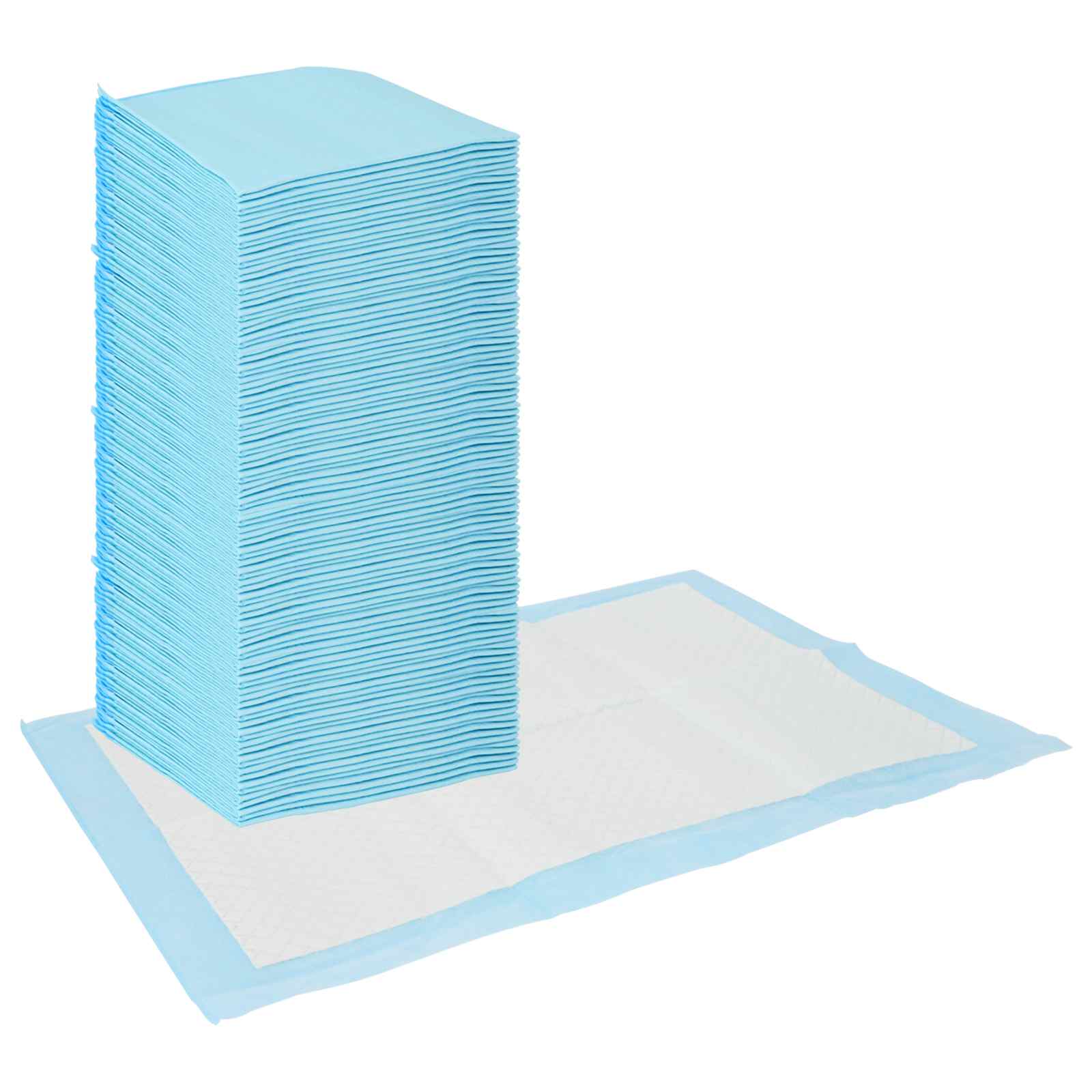 Non-vævet stof pet træningspude 100 pcs Blå og Hvid 45 x 33 cm