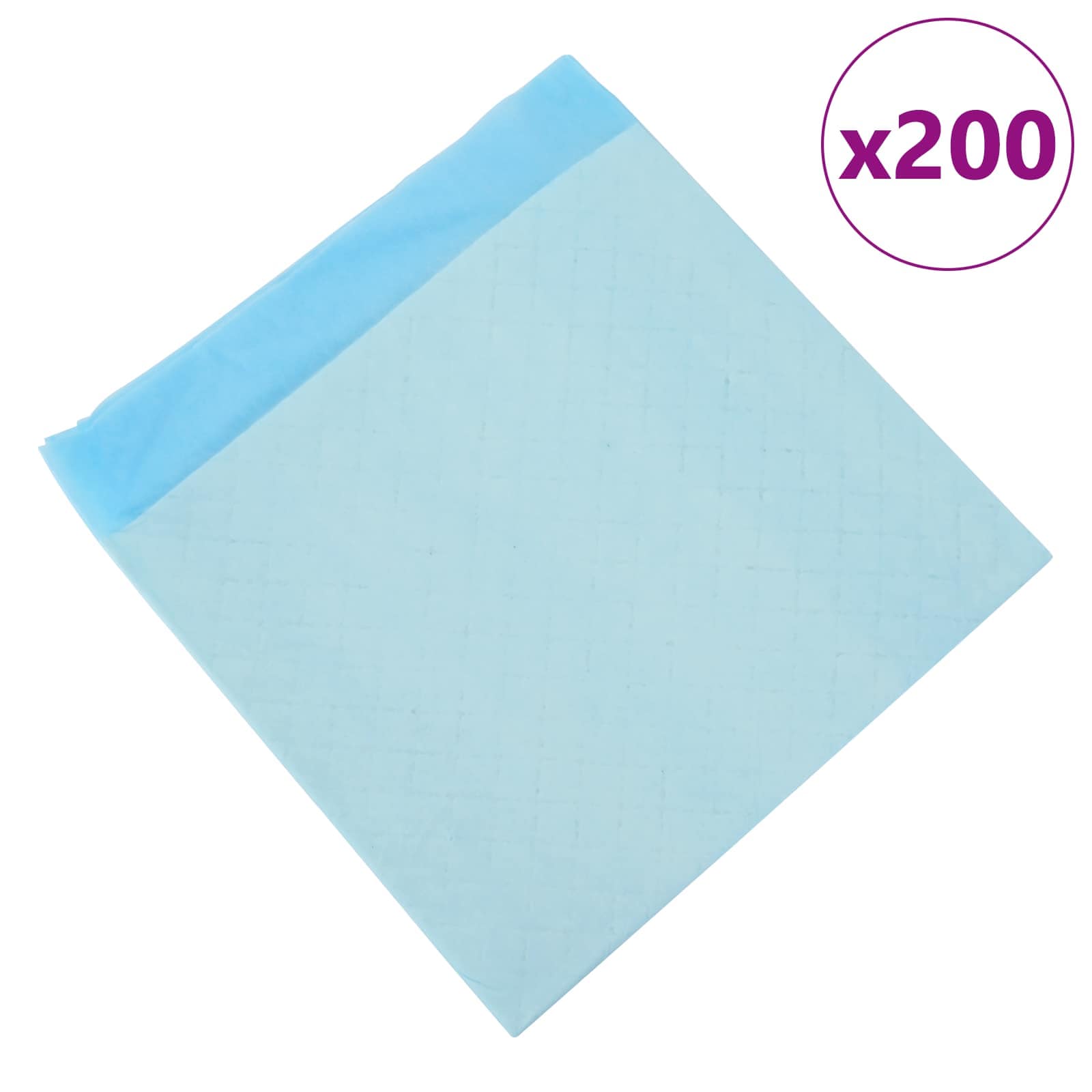 Non-vævet stof pet træningspude 200 pcs Blå og Hvid 45 x 33 cm