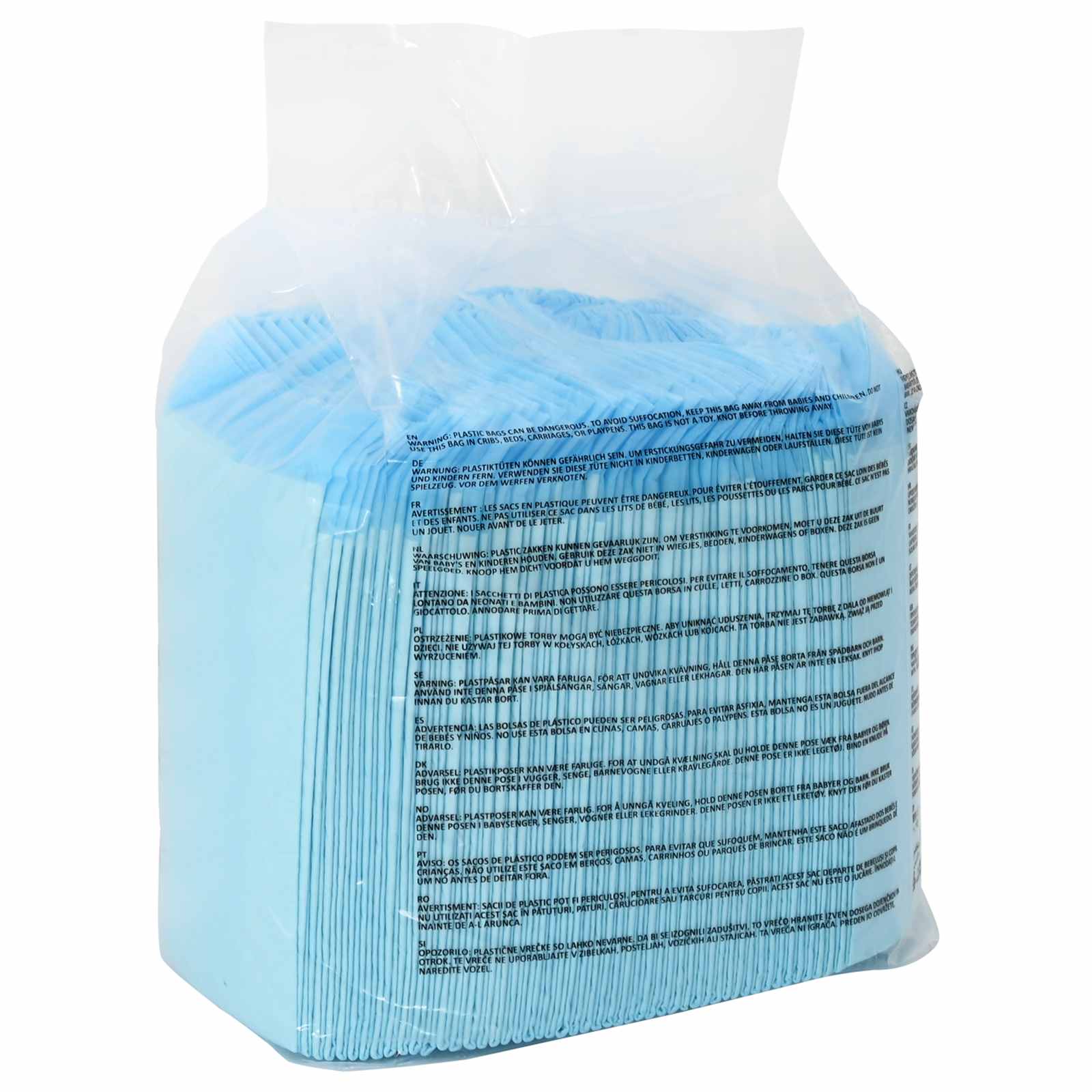Non-vævet stof pet træningspude 400 pcs Blå og Hvid 45 x 33 cm