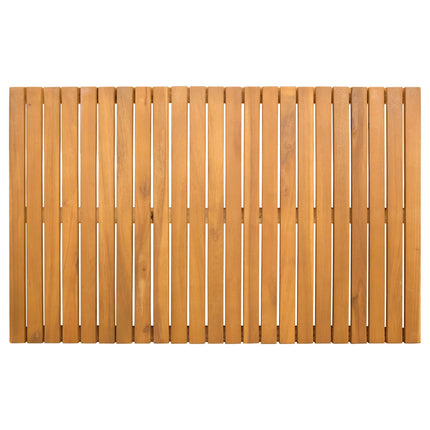 Bademåtte Ensfarvet Brun 80 x 50 cm Massivt Akacietræ