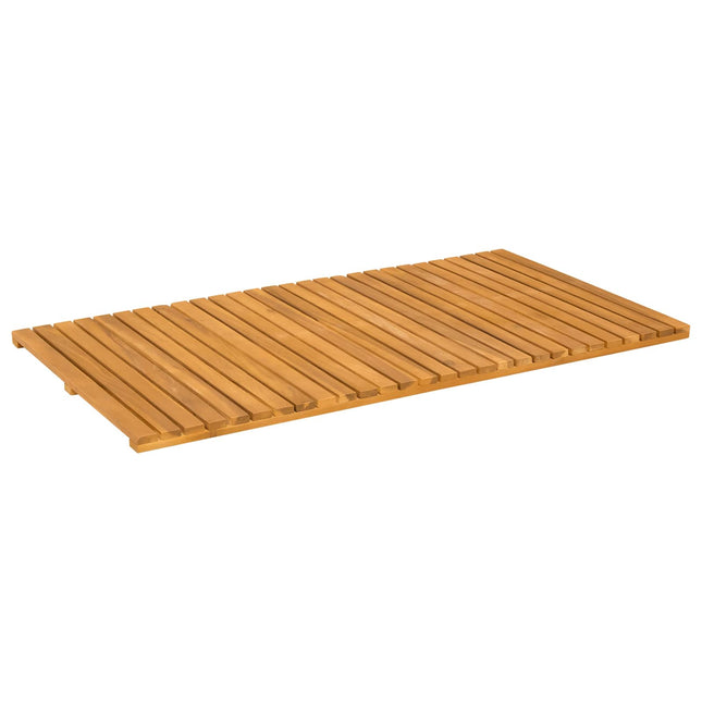 Bademåtte Ensfarvet Brun 100 x 55 cm Massivt Akacietræ