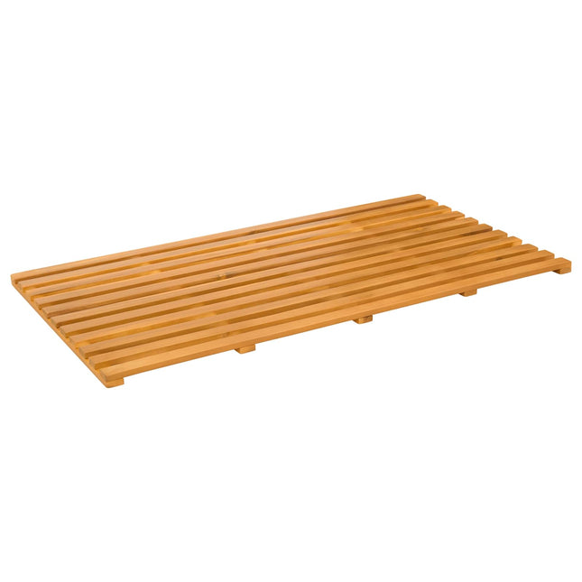 Bademåtte Ensfarvet Brun 100 x 53 x 2,5 cm Massivt Akacietræ