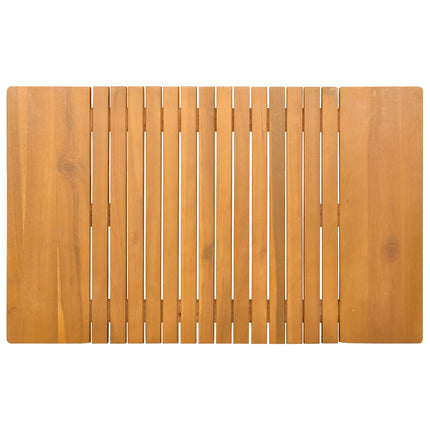 Bademåtte Ensfarvet Brun 81 x 50 cm Massivt Akacietræ