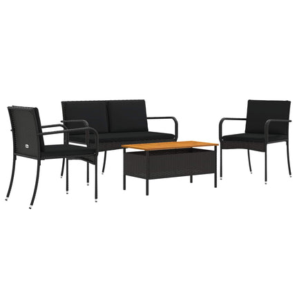 Have sæt Sort polyrattan